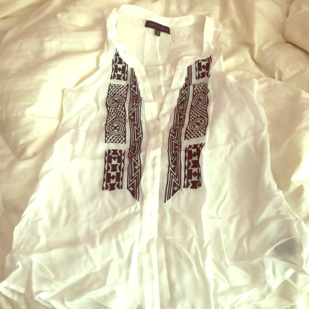 Longer White sheer tank top